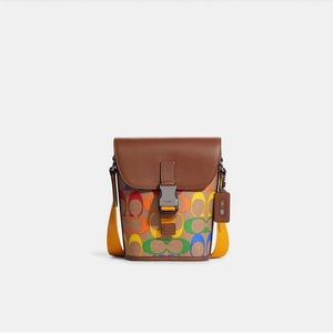 Rainbow Signature Coach Canvas Crossbody